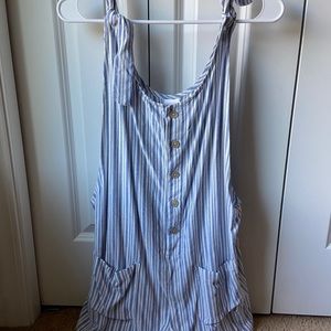 Target large romper- has pockets and adjustable straps with ties
